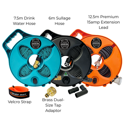 Flat Out Caravan Hose Starter Pack Stack V1 – Compact Camper Essentials