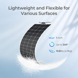 Renogy 200W 12V Flexible & Lightweight Monocrystalline Solar Panel – Bendable, Durable & High Efficiency
