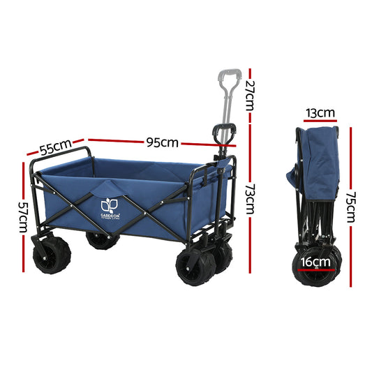 Gardeon Folding Cart – 120kg Heavy-Duty Camping & Beach Trolley