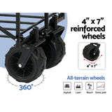 Gardeon Folding Cart – 120kg Heavy-Duty Camping & Beach Trolley