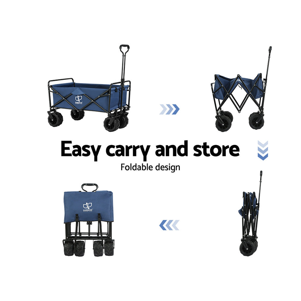 Gardeon Folding Cart – 120kg Heavy-Duty Camping & Beach Trolley