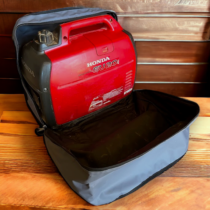 Canvas Generator Bag with a Honda generator