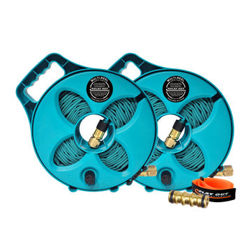Flat Out 15m Drink Water Hose Kit – 2 x 7.5m on Compact Reels