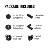 Flat Out 9m Sullage Hose Kit (25mm) – Narrow Multi-Reel