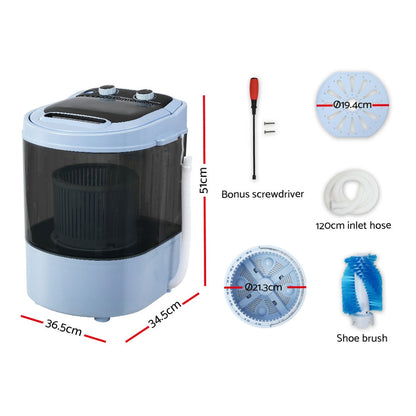 Devanti Portable Washing Machine 3KG – Black