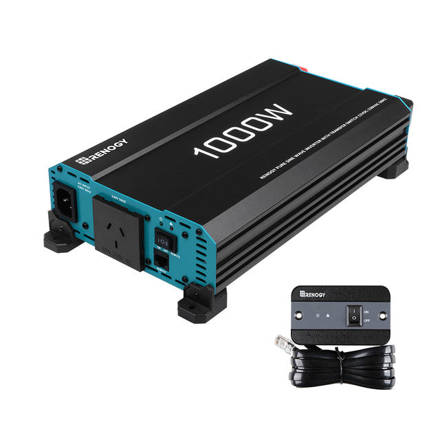 Renogy 12V 1000W Pure Sine Wave Inverter – Clean Power, Grid Priority & Fast Switching