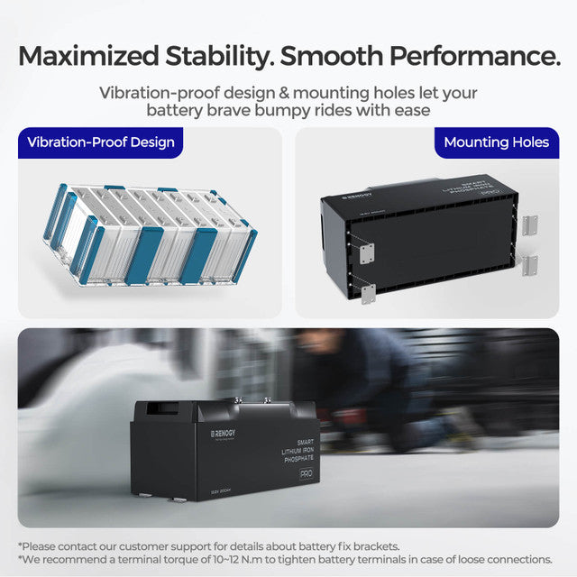 Renogy 12V 200Ah Pro Deep Cycle LiFePO₄ Lithium Battery – Bluetooth, Self-Heating & Extreme Safety