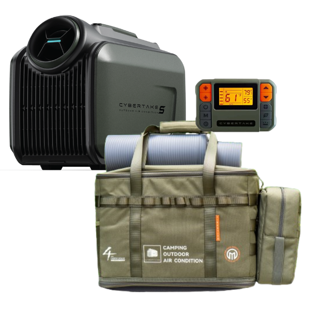 Cybertake S1 Pro portable air conditioner with remote and bag