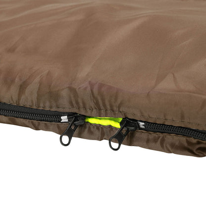 Weisshorn Double Sleeping Bag -5°C | Thermal 2-in-1 Camping Blanket for Hiking, Tent & Outdoor Adventures – Brown