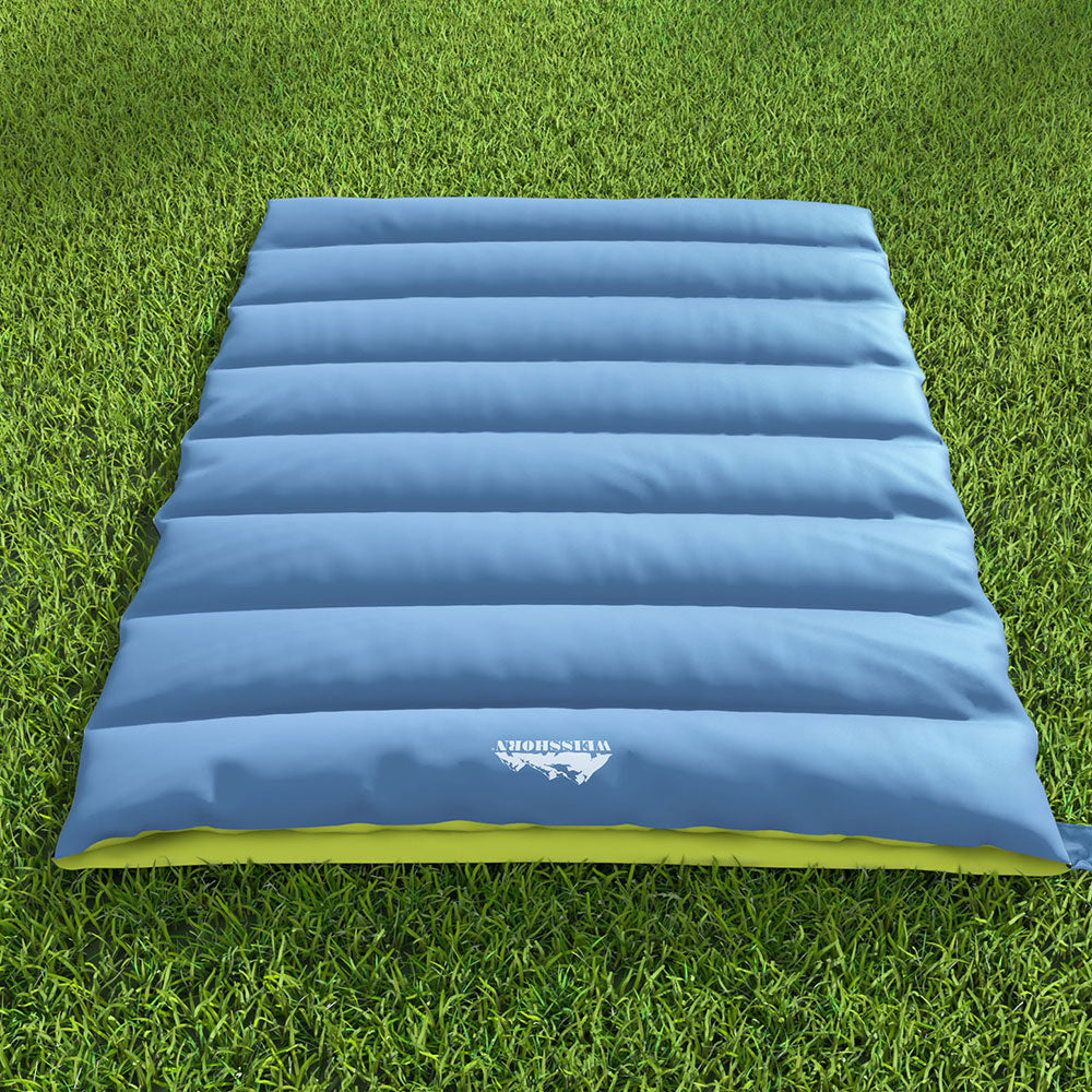 Weisshorn Double Sleeping Bag -5°C | Thermal 2-in-1 Camping Blanket for Hiking, Tent & Outdoor Adventures – Grey