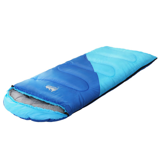 Weisshorn Kids Thermal Sleeping Bag | Lightweight, Water-Resistant & Cosy for Camping and Hiking – Blue