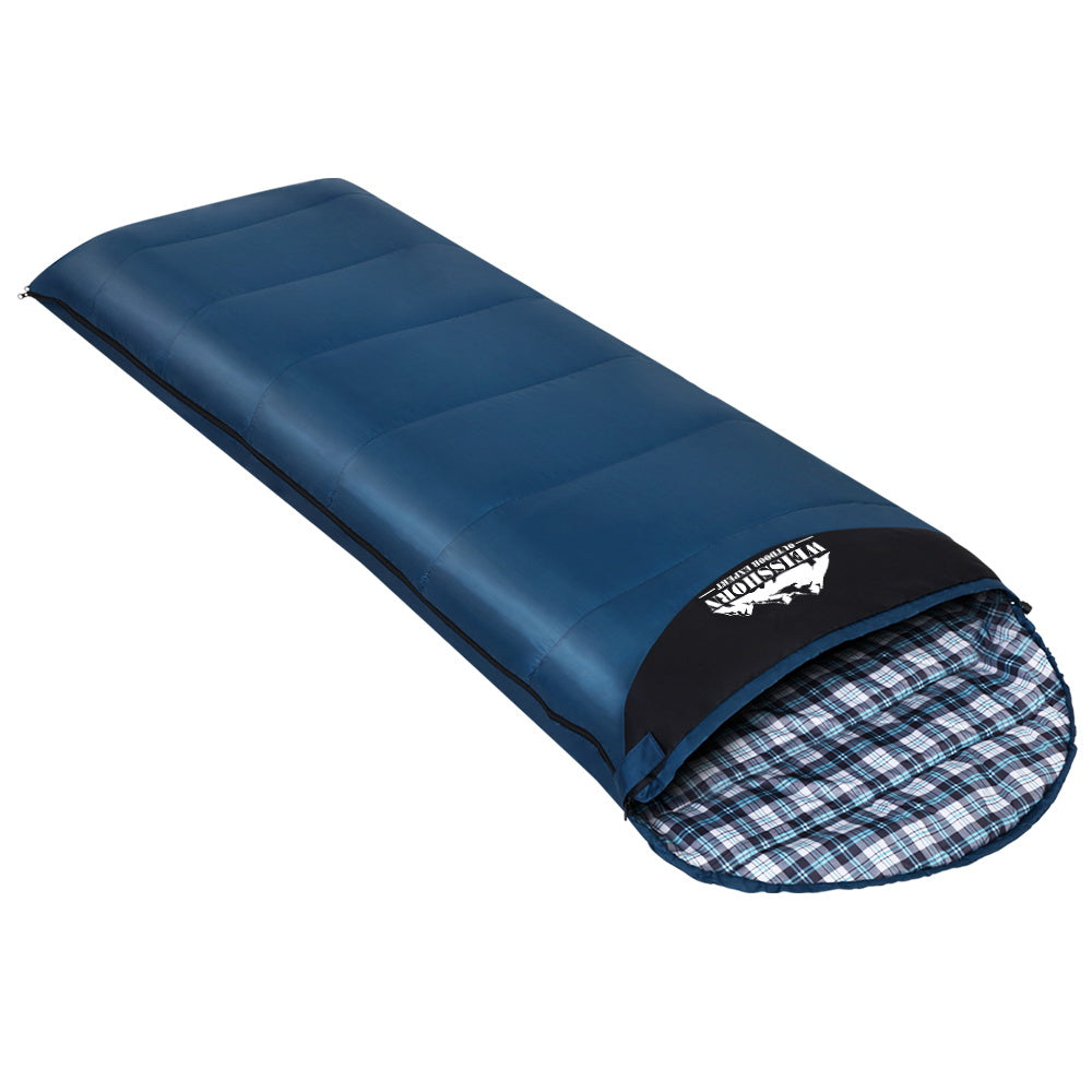 Weisshorn Single Sleeping Bag | Lightweight Thermal Camping Sleeping Bag for 0°C to 20°C - Blue