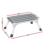 Weisshorn Folding Aluminium Caravan Step – 200kg Weight Capacity
