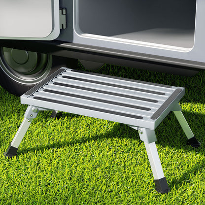 Weisshorn Folding Aluminium Caravan Step – 200kg Weight Capacity