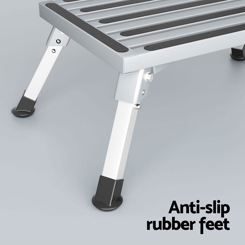 Weisshorn Folding Aluminium Caravan Step – 200kg Weight Capacity