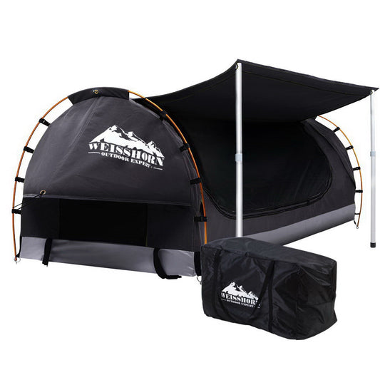 Weisshorn Double Canvas Swag - Dark Grey