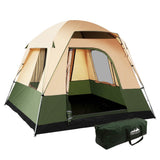 Weisshorn 4-Person Family Camping Tent – Green