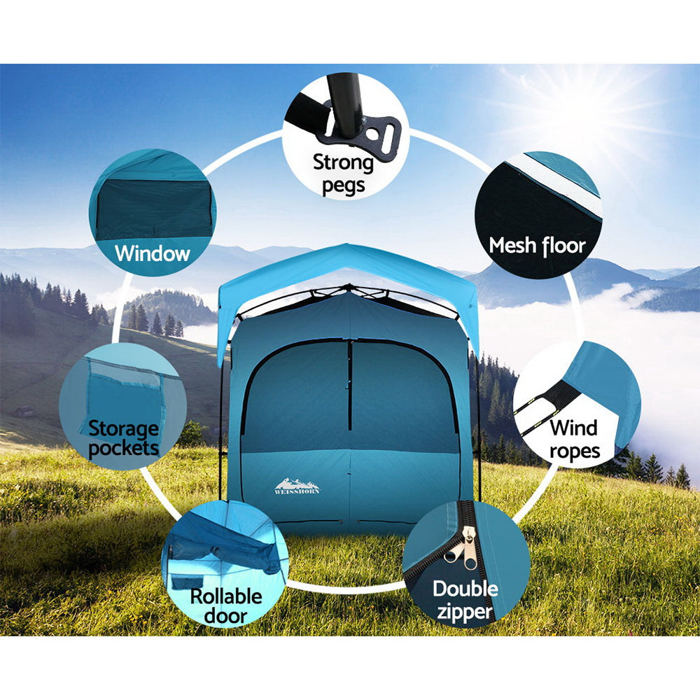 Weisshorn Double Camping Shower & Toilet Tent – Outdoor Privacy Enclosure