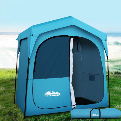 Weisshorn Double Camping Shower & Toilet Tent – Outdoor Privacy Enclosure