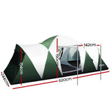 Weisshorn 12-Person Family Camping Tent – Green