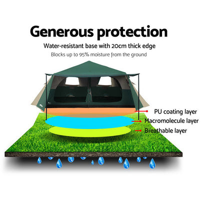 Weisshorn Instant Up Camping Tent - 8 Person