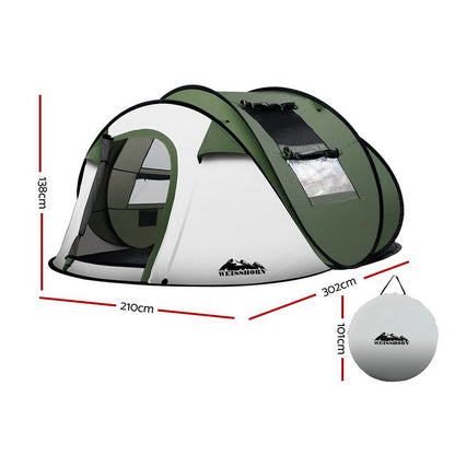 Weisshorn Instant Up Camping Tent – 4–5 Person