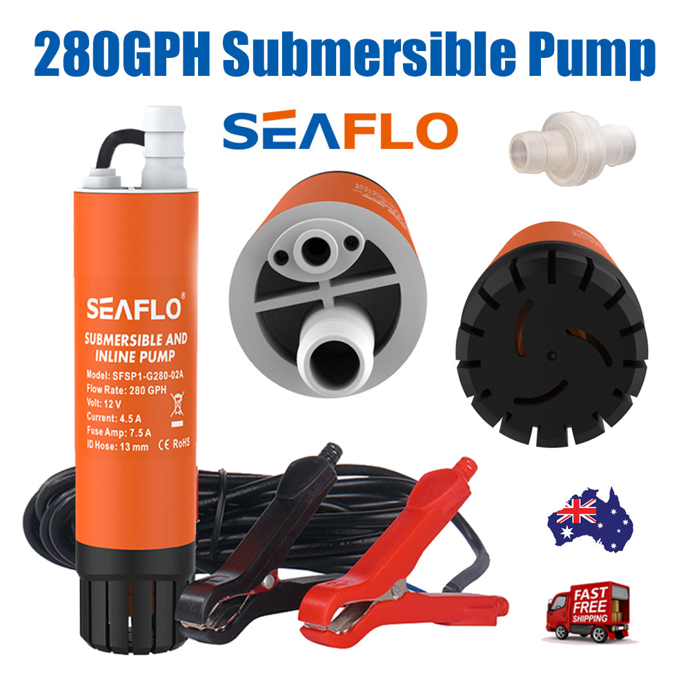 SEAFLO 12V Inline / Submersible Pump - 17L per minute