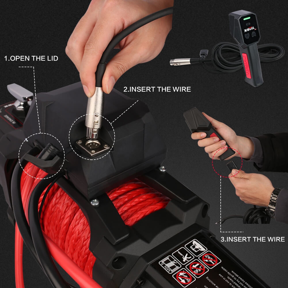 X-BULL electric winch with a remote