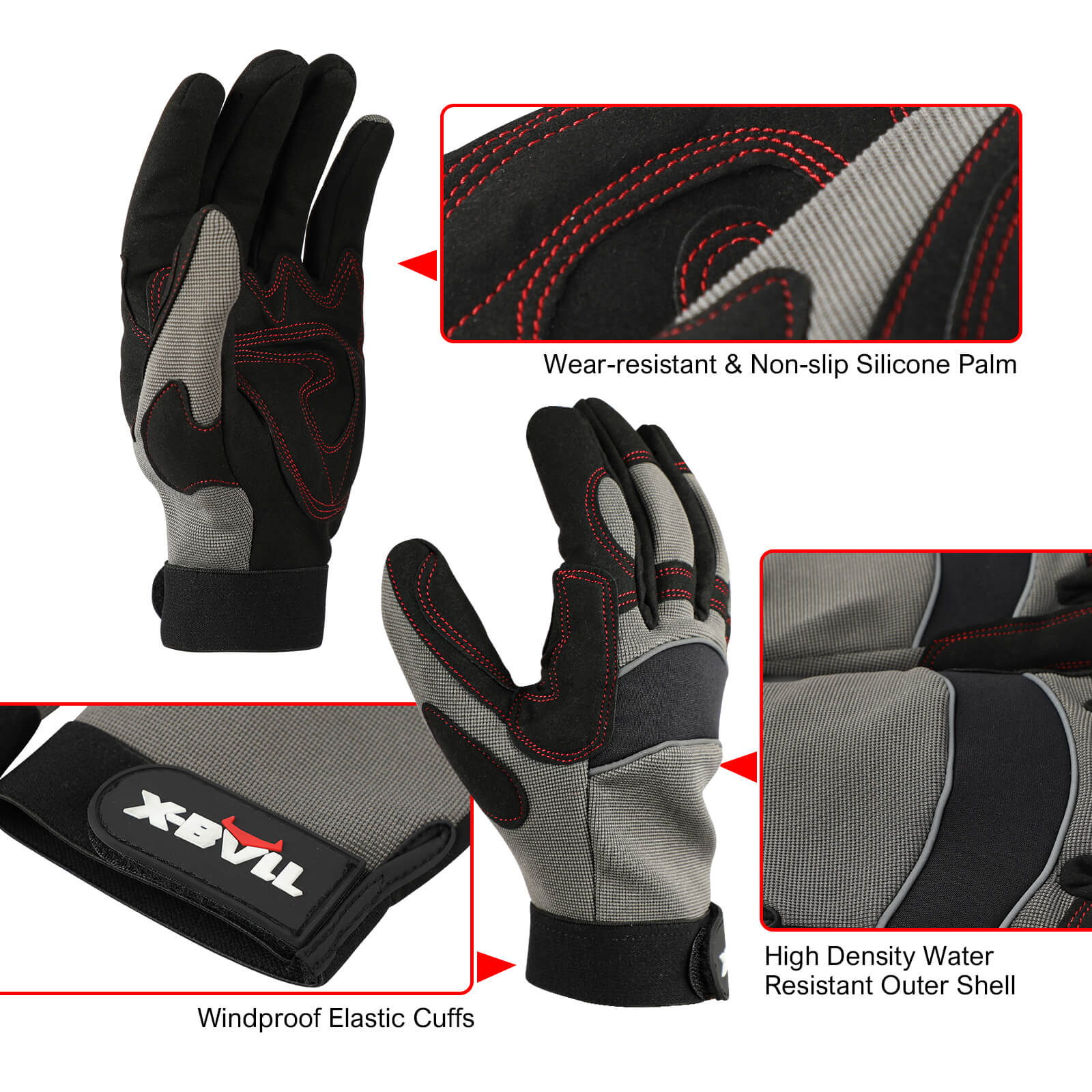 X-BULL 4WD Recovery Kit safety gear in black and red colors.