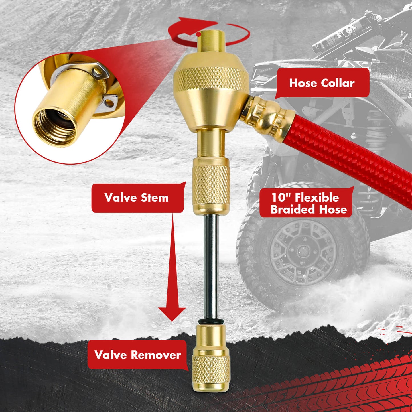 X-BULL Tyre Deflator with Digital Pressure Gauge – 250PSI LED Display | For Car, Motorcycle, and 4WD