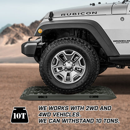 X-BULL Gen 3.0 Recovery Tracks in olive color showing they can withstand 10 tons