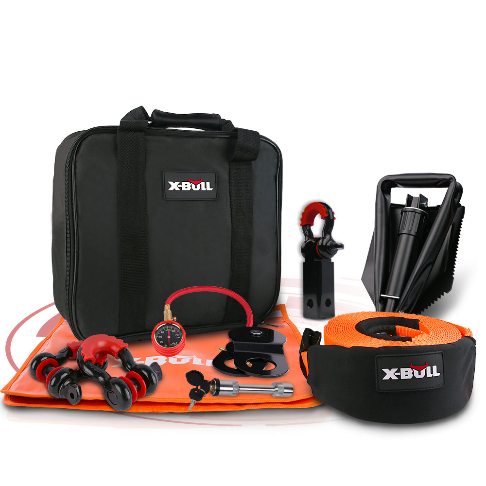 X-BULL 8-Piece Winch Accessory Kit – Ultimate 4WD Recovery Kit