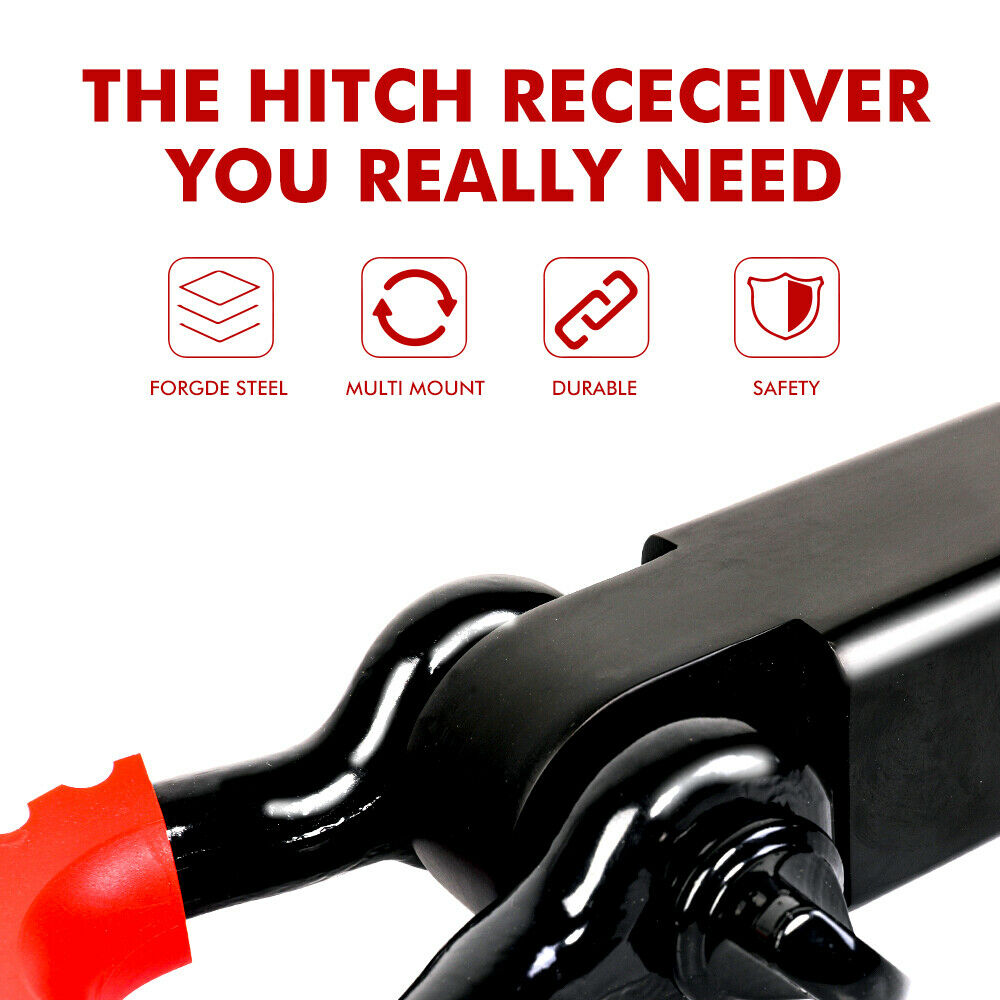 X-BULL 5T Recovery Hitch Receiver with Bow Shackle