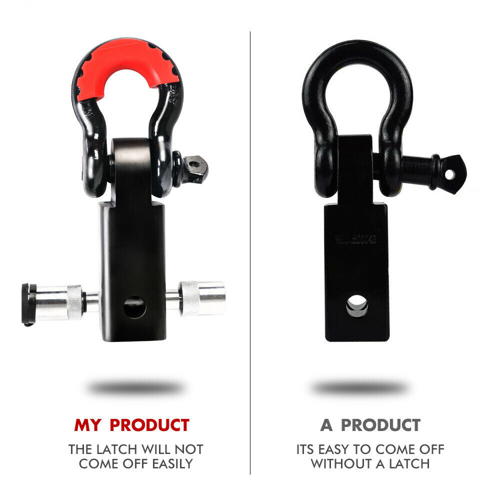 X-BULL 5T Recovery Hitch Receiver with Bow Shackle