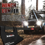X-BULL 6-Piece 4X4 Off-Road Recovery Kit – Kinetic Rope, Snatch Strap & Winch Damper