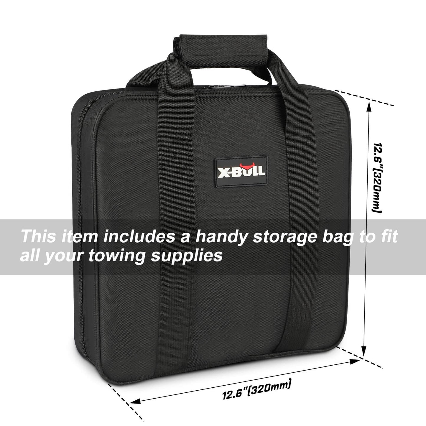 X-BULL 4WD Recovery Kit with Snatch Strap, Hitch Receiver and Bow Shackles