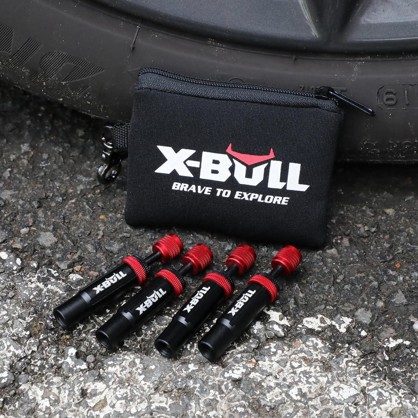 X-BULL 4PCS Tyre Deflators | Rapid Air Down Kit for Off-Roading Adventures
