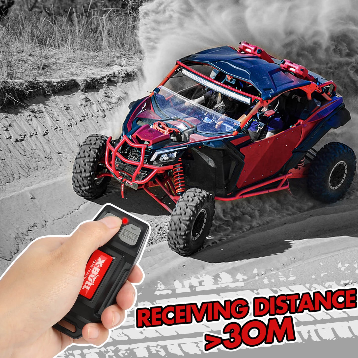 X-BULL 12V Winch Remote Control Twin Handset Easy to Install Upgrade Remotes