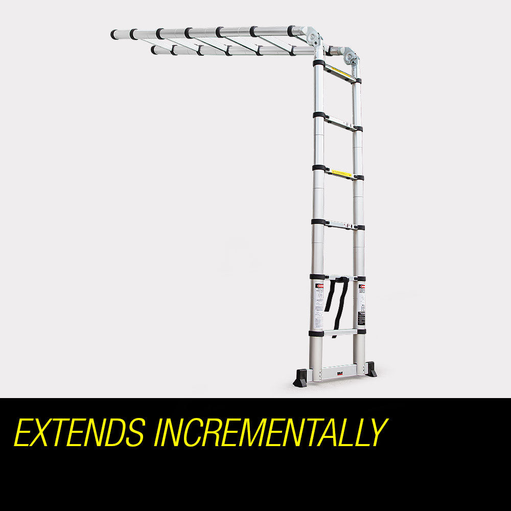 Bullet 3.8m Multipurpose Telescopic Folding Ladder – Compact, Versatile & Caravan-Ready