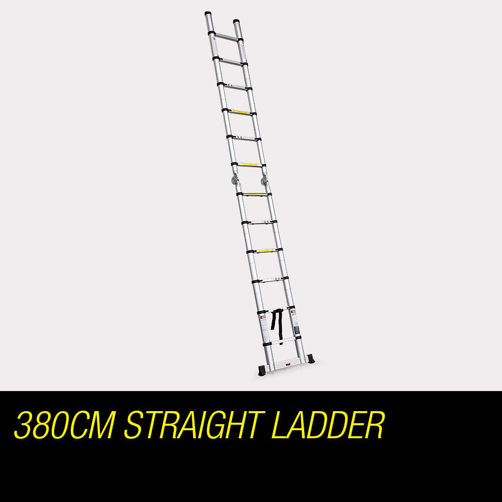 Bullet 3.8m Multipurpose Telescopic Folding Ladder – Compact, Versatile & Caravan-Ready