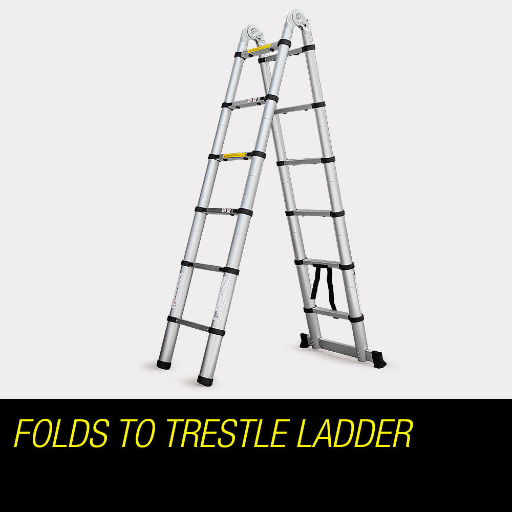 Bullet 3.8m Multipurpose Telescopic Folding Ladder – Compact, Versatile & Caravan-Ready