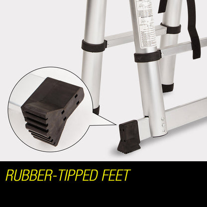 Bullet 3.8m Multipurpose Telescopic Folding Ladder – Compact, Versatile & Caravan-Ready