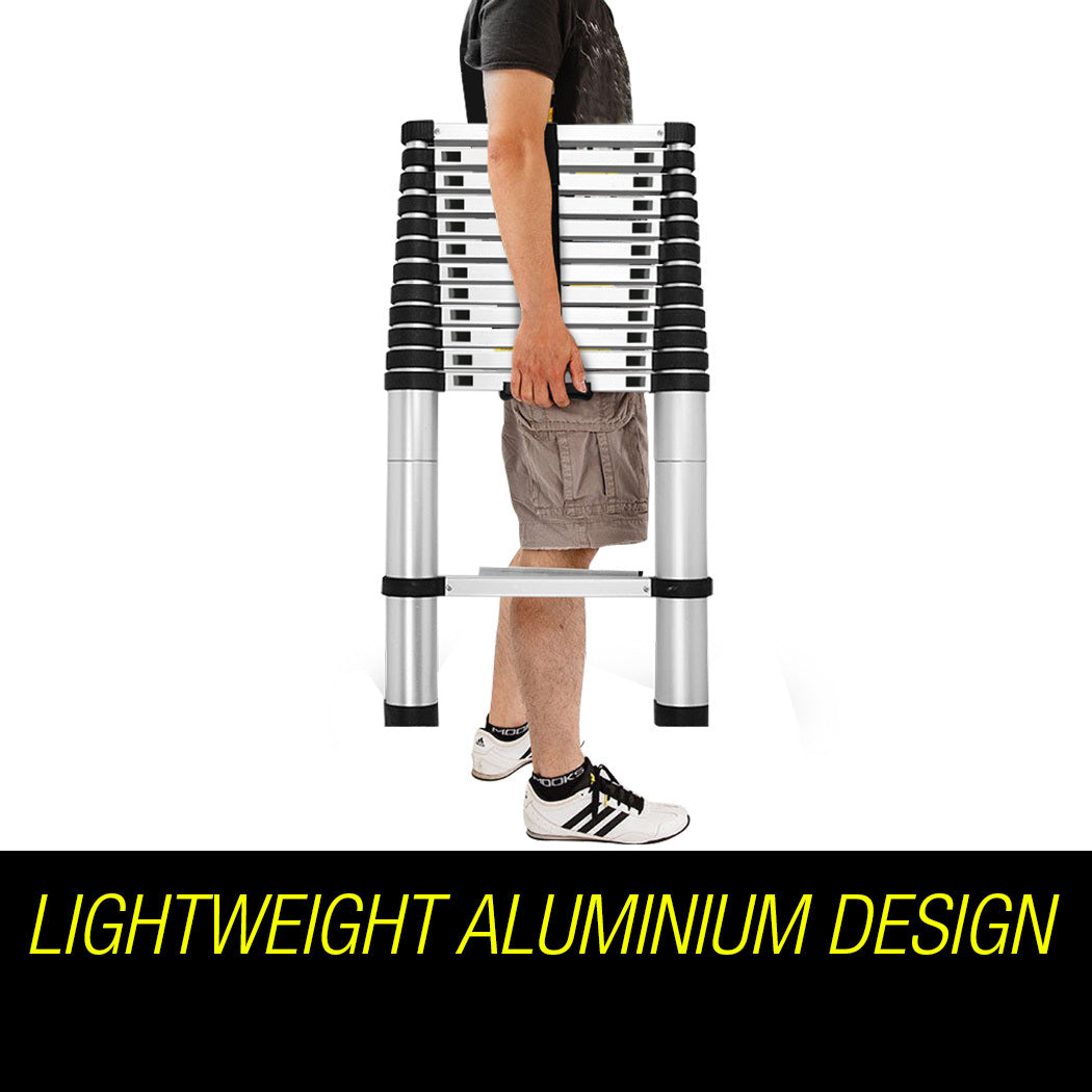 Bullet 3.8m Telescopic Aluminium Ladder – Portable, Compact & Built for Outdoor Adventure
