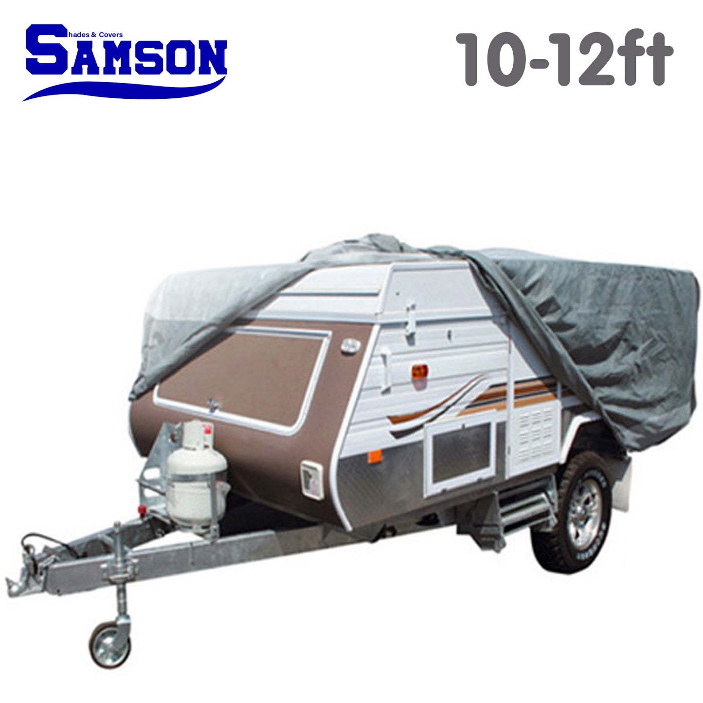 Samson Heavy Duty Camper Trailer Cover 10-12ft - Waterproof, UV-Treated & Breathable