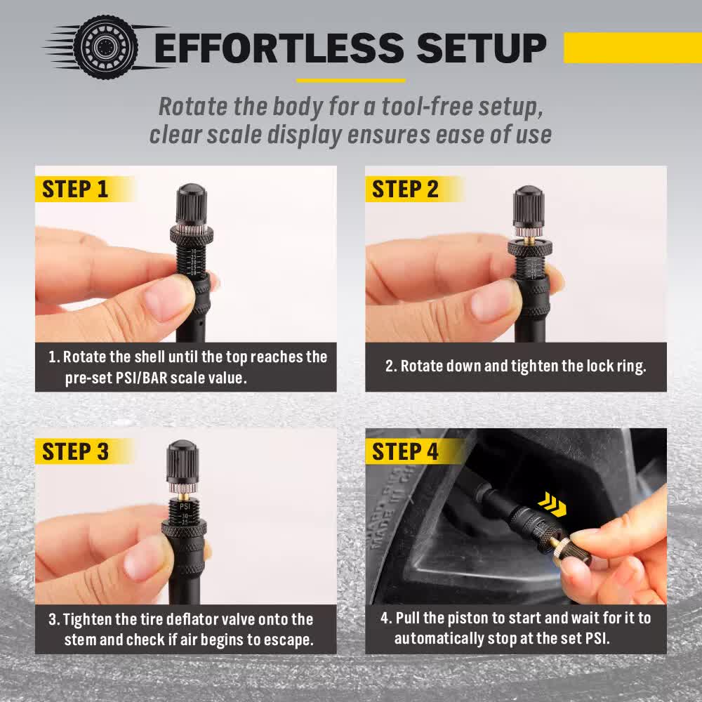Tyre Deflators – 10~30 PSI | Precision 4x4 Air Down Kit for Off-Roading