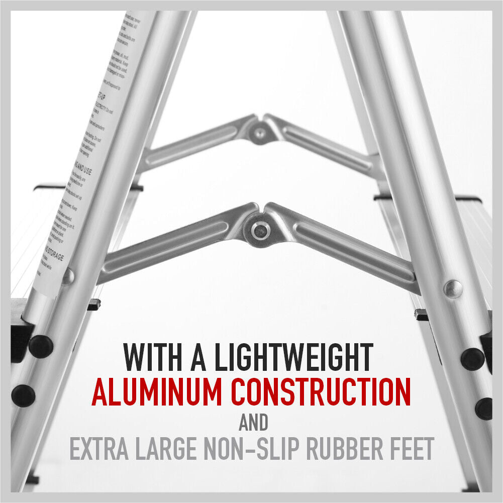 HORUSDY 2-Step Folding Ladder – Compact, Lightweight & Built for Camping and Caravan Life