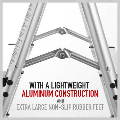 HORUSDY 2-Step Folding Ladder – Compact, Lightweight & Built for Camping and Caravan Life