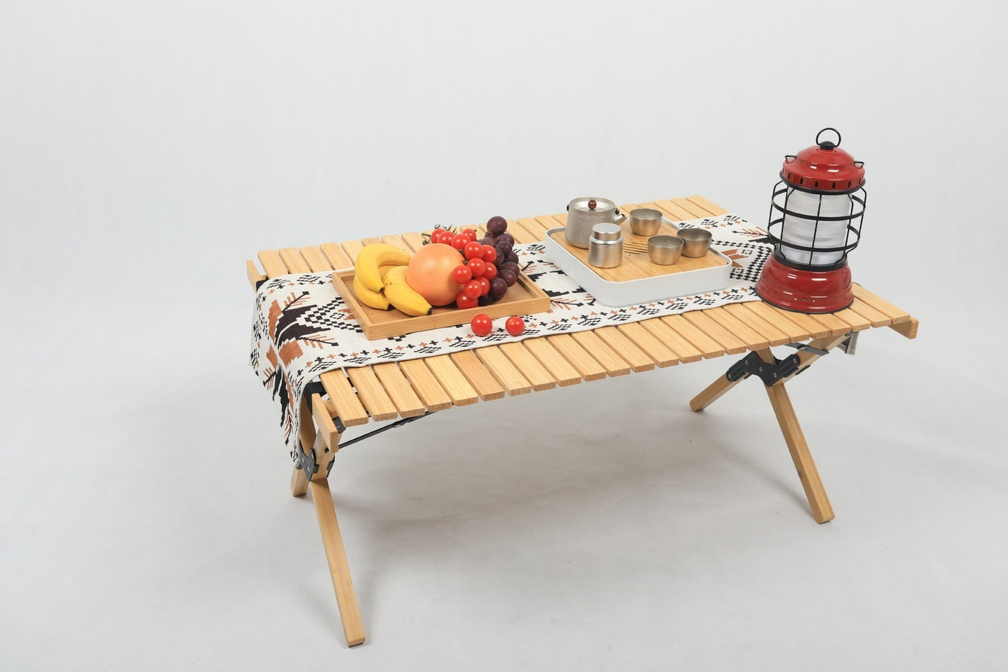 2 Chairs & 1 Table Bamboo Camping Set – Portable Outdoor Picnic Furniture