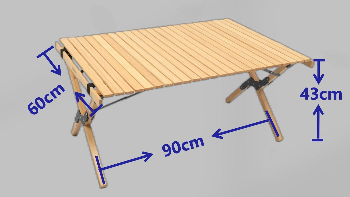 2 Chairs & 1 Table Bamboo Camping Set – Portable Outdoor Picnic Furniture