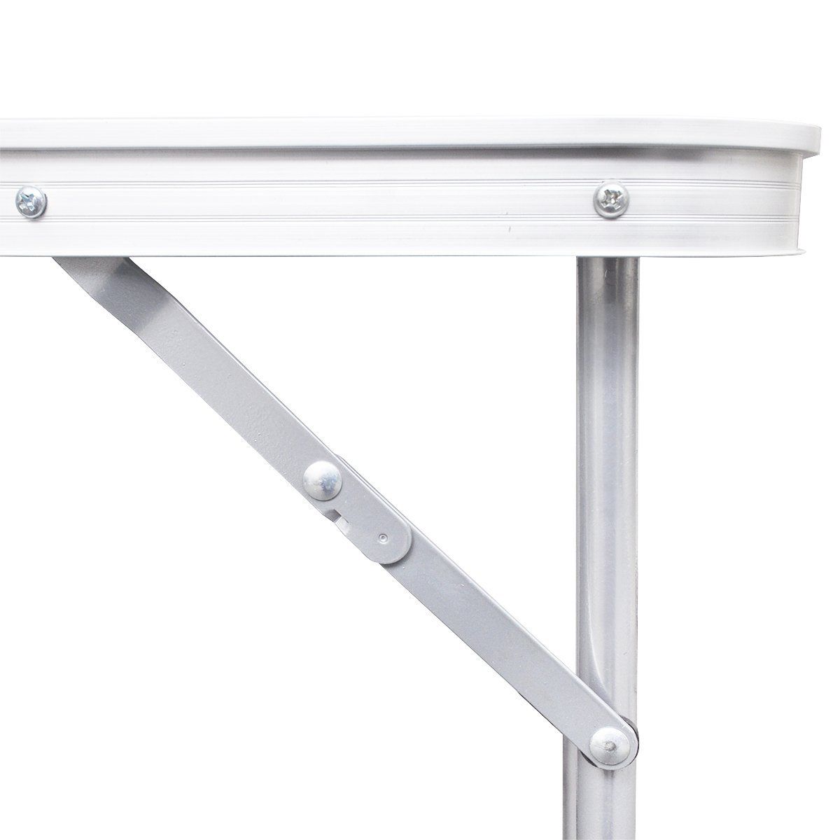 Aluminium Folding Portable Camping & Picnic Table – 120 x 60cm (White)